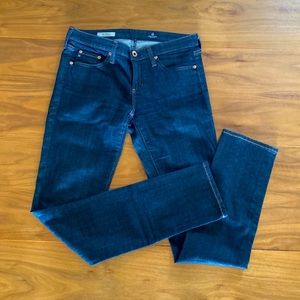 AG Stevie Slim Straight Dark Wash Jean, Size 27